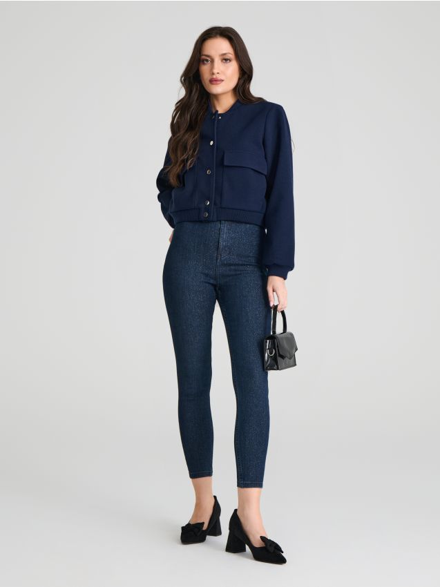 High waist skinny farmerke - SINSAY