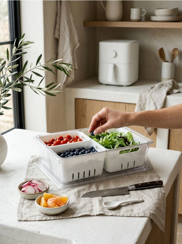 Sinsay - Recipient pentru alimente cu capac - alb