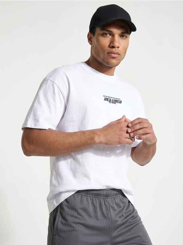 Sinsay - Tricou din bumbac cu imprimeu - alb