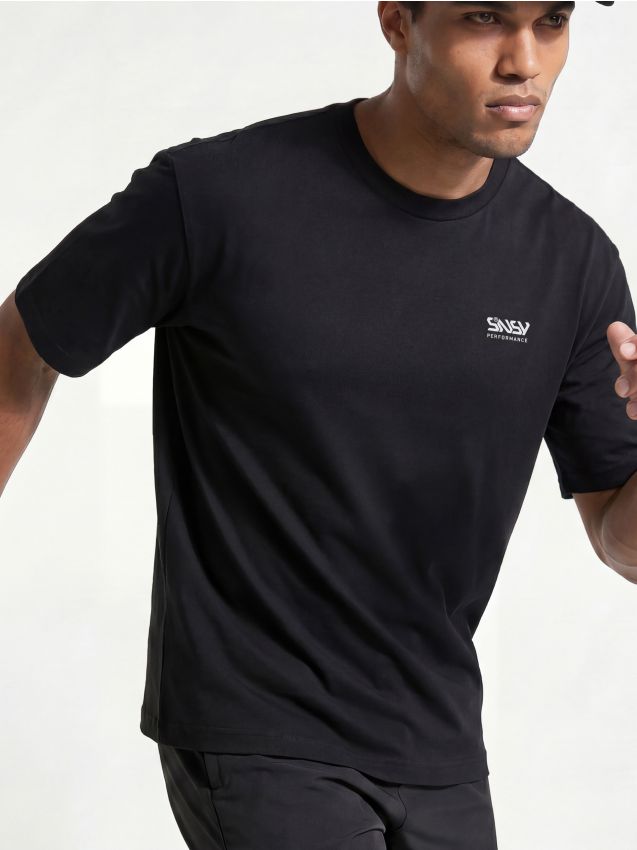 Sinsay - Tricou din bumbac cu imprimeu - negru