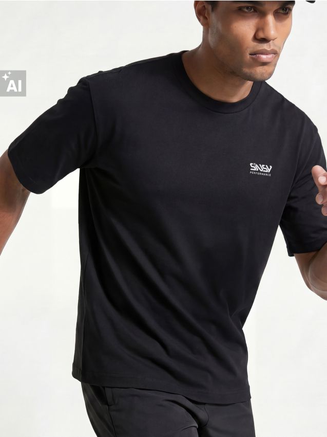 Sinsay - Tricou din bumbac cu imprimeu - negru