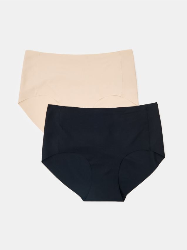 Sinsay - Bezszwowe figi z wysokim stanem 2 pack - wielobarwny