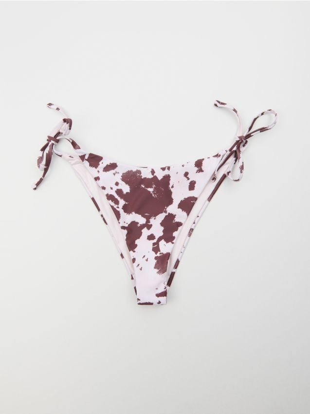 Sinsay - Slip bikini cu model cu legături laterale - multicolor