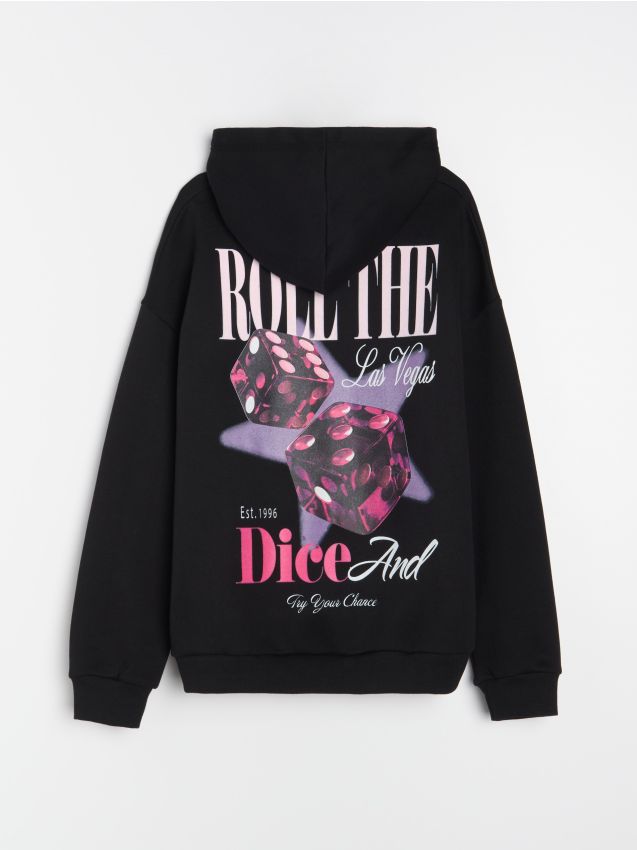 Sinsay - Mikina s potlačou - čierna