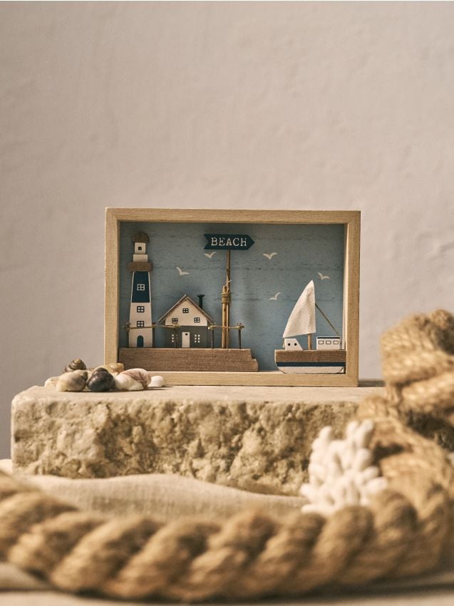 Sinsay - Decorațiune de perete în ramă cu motiv marin - multicolor