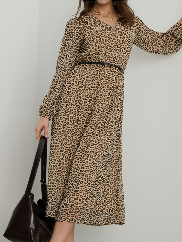 Midi kleit leopardimustriga - SINSAY