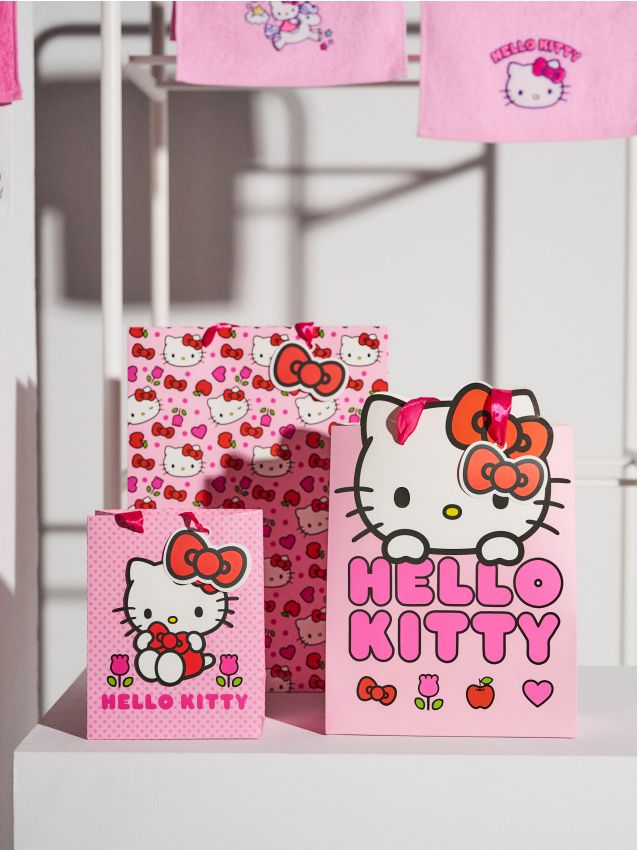 Sinsay - Sacoșă pentru cadouri Hello Kitty - roz