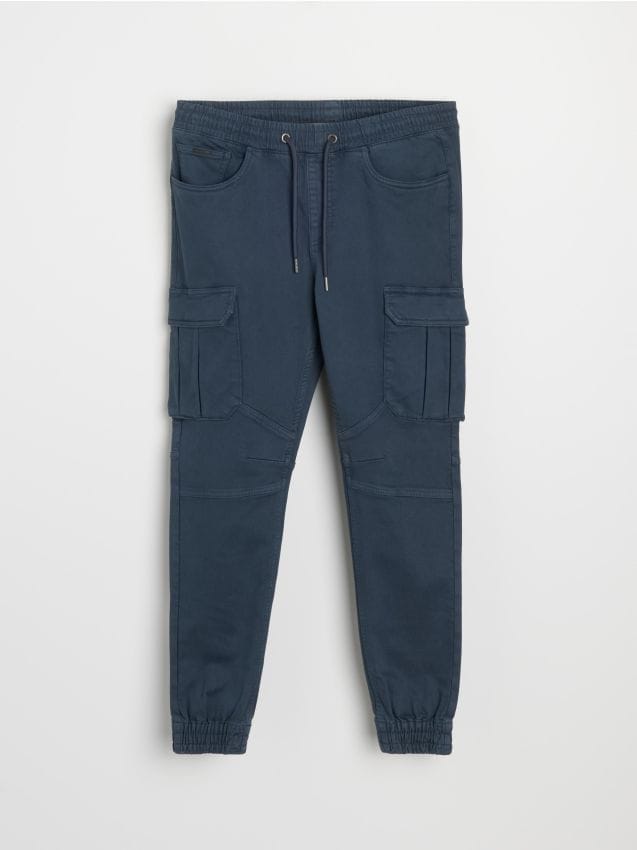 Sinsay - Blugi jogger cargo - indigo