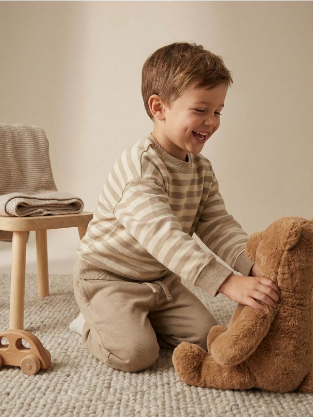 Sinsay - Set bluză și pantaloni sport - bej