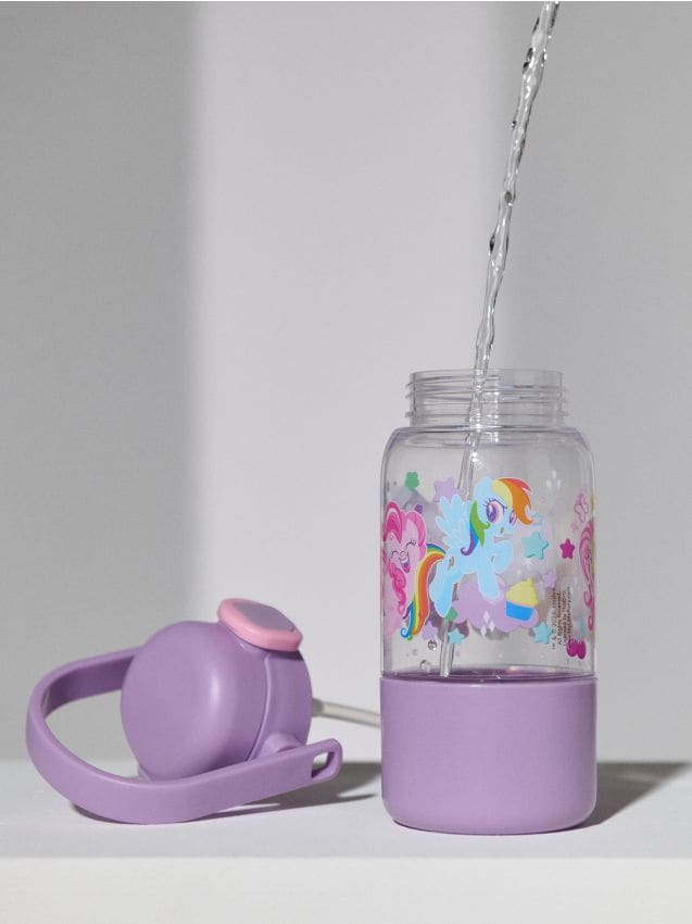 Bottiglia per l’acqua con manico e cannuccia My Little Pony - multicolor