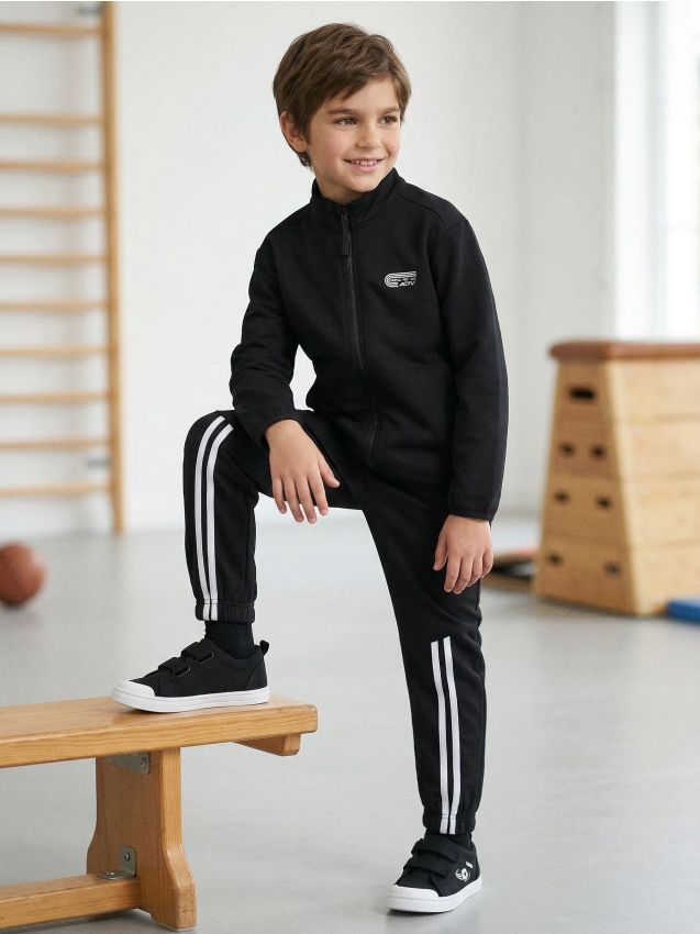 Sinsay - Teniși cu talpă din piele - negru