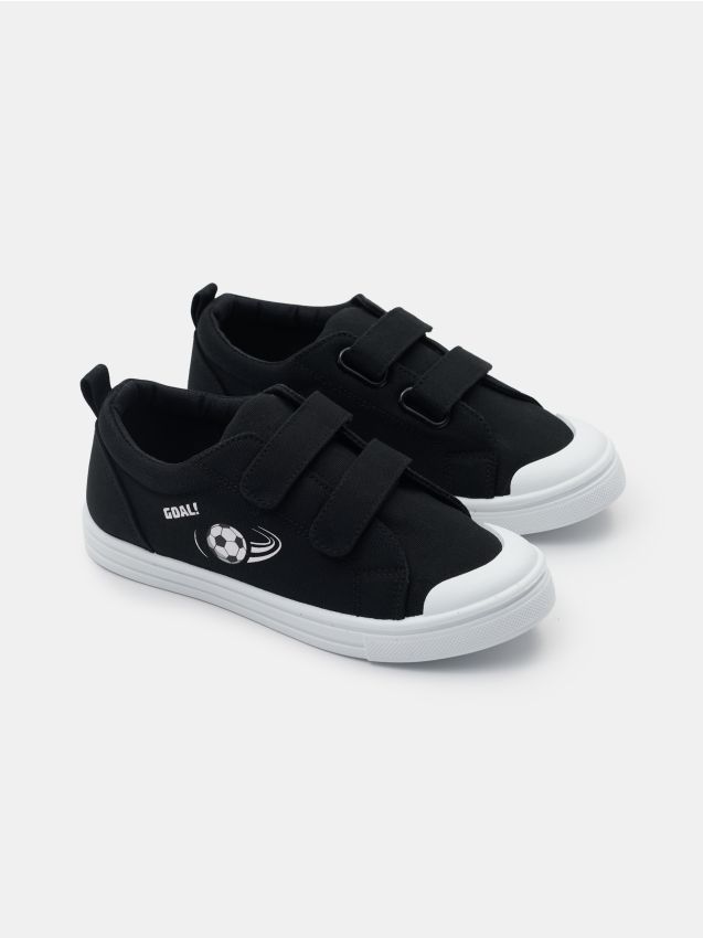 Sinsay - Teniși cu talpă din piele - negru