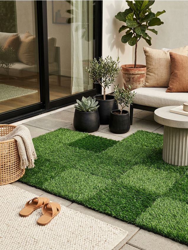 Sinsay - Plăci modulare din iarbă artificială – set 4 bucăți - verde-deschis