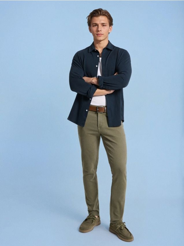 Sinsay - Skinny džínsy - khaki
