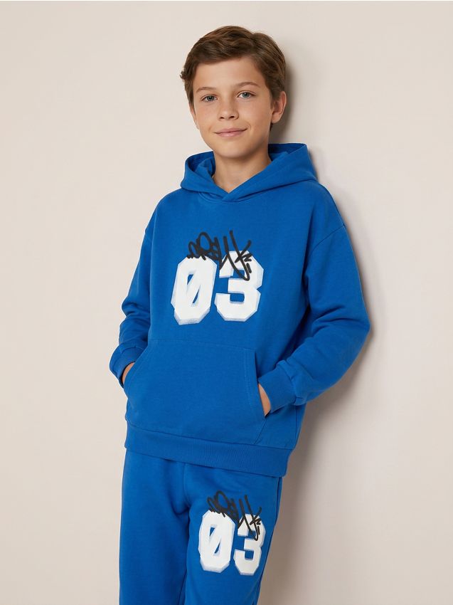 Sinsay - Hanorac cu imprimeu - light blue