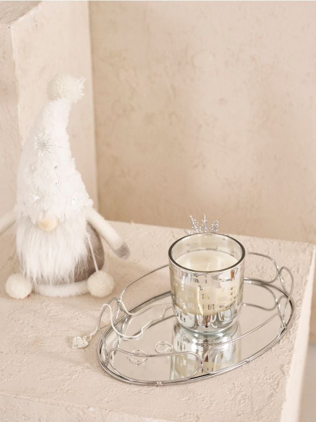 Sinsay - Dekoratívny podnos s ozdobnými okrajmi - strieborná