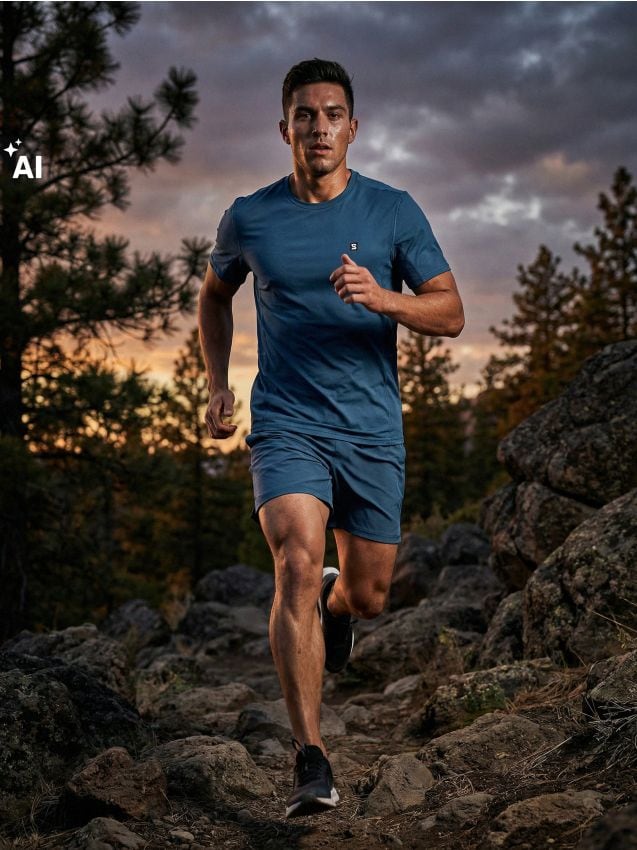 Sinsay - Tricou sport SNSY PERFORMANCE - albastru metalizat