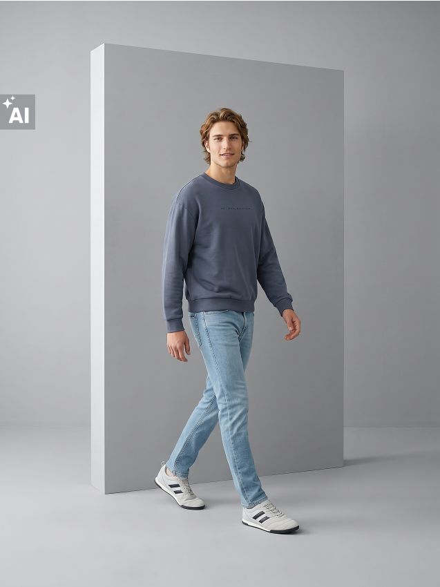 Sinsay - Bluză crewneck cu inscripție - altele