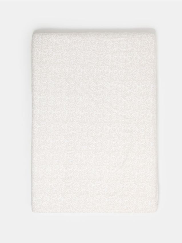 Lenzuolo con angoli in cotone con motivo ornamentale - beige