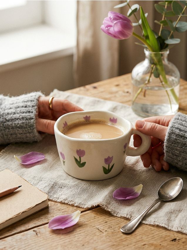 Sinsay - Cana cu inscriptie - lavand