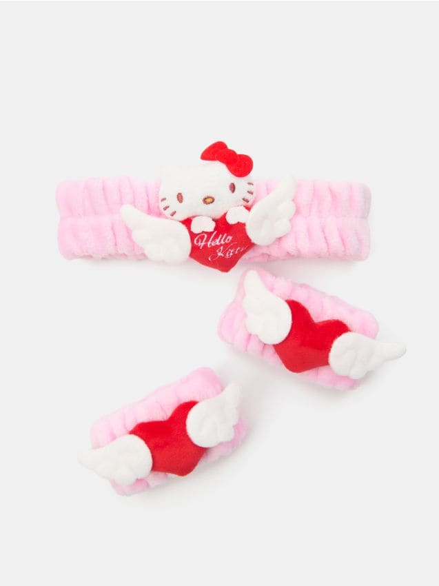 Sinsay - Bentiță și manșete cosmetice Hello Kitty - roz