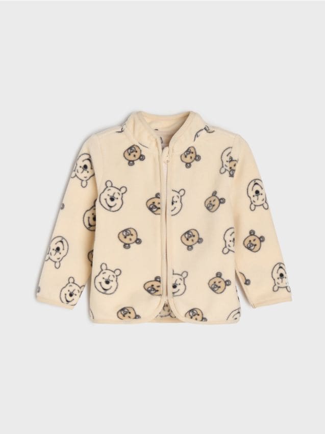 Sinsay - Bluză fleece cu fermoar Winnie the Pooh - bej