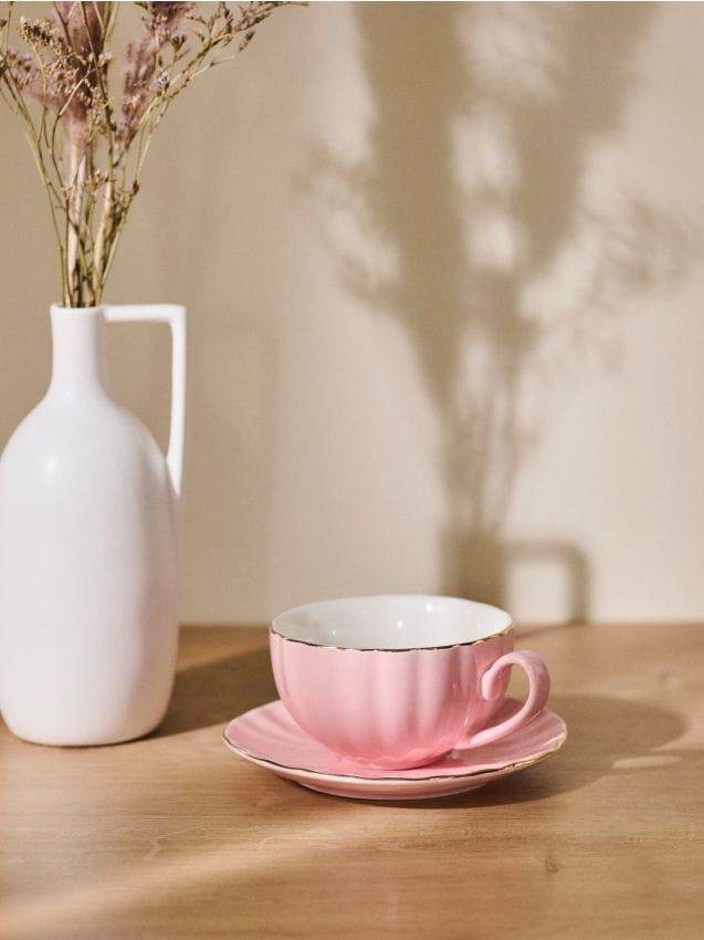 Sinsay - Šálka s podšálkou - ružová