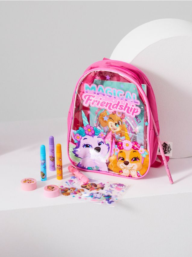 Sinsay - Set de articole de papetărie în rucsac PAW Patrol – set 10 piese - roz