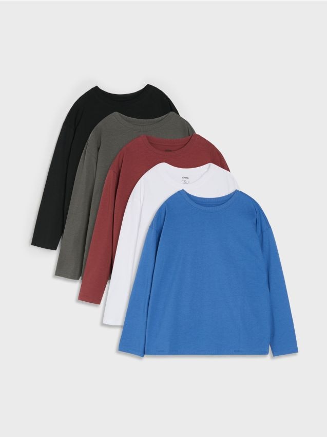 Sinsay - Tricou din bumbac 5 pack - crem