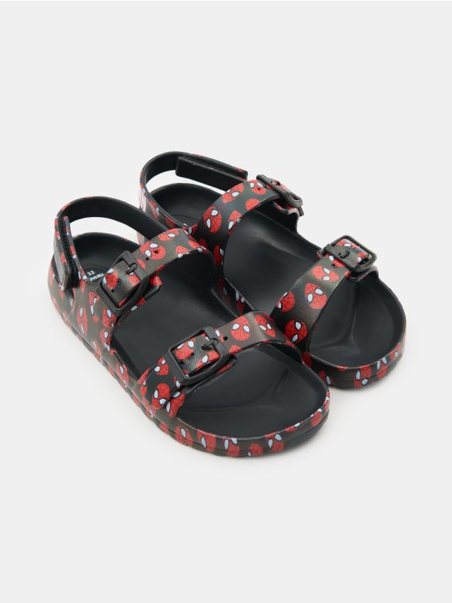 Sinsay - Sandale din spumă cu cataramă reglabilă Spider-Man - negru