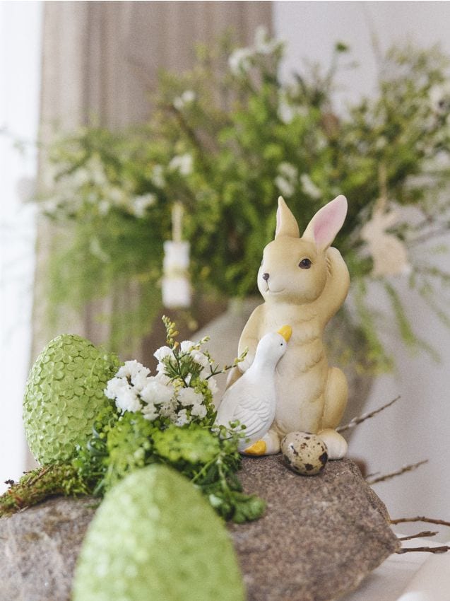 Sinsay - Decorațiune de grădină în formă de iepure cu gâscă - bej