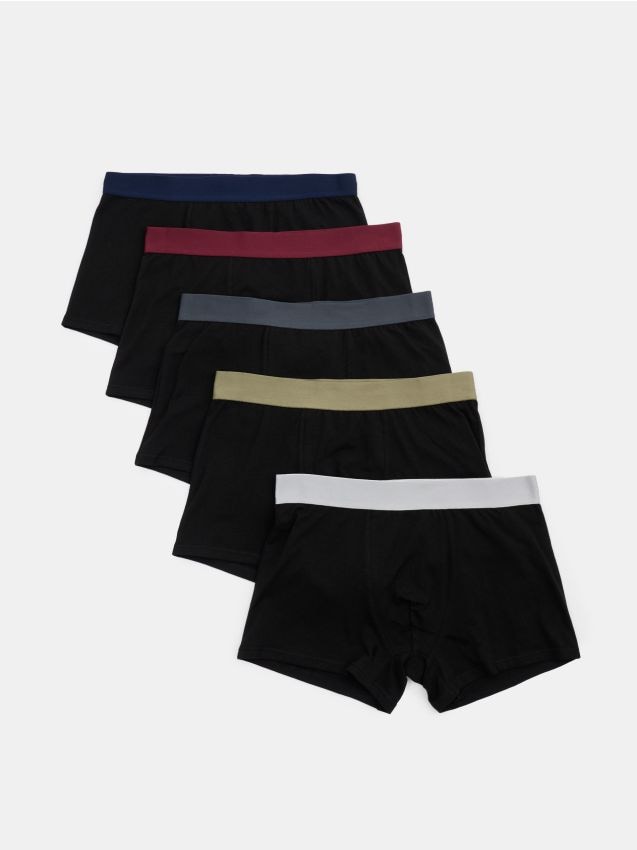 Sinsay - Boxeri din bumbac 5 pack - negru