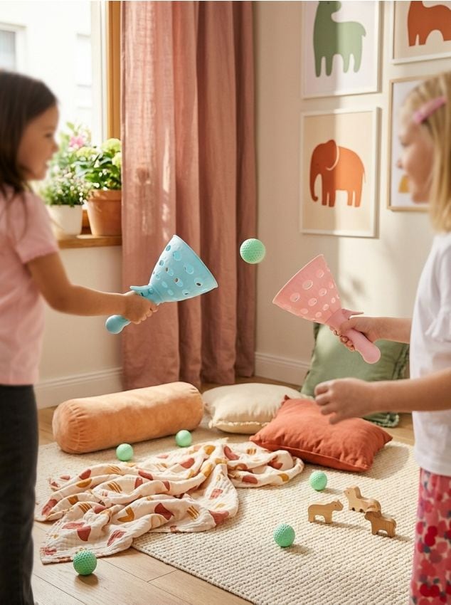 Sinsay - Joc de îndemânare cu lansator și coș pentru prinderea mingilor - multicolor