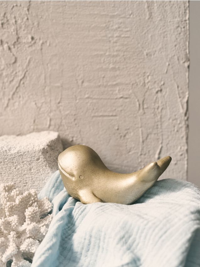Sinsay - Figurină decorativă cu motiv de balenă - argintiu