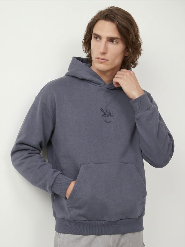 Sinsay - Bluza hoodie comfort z haftem - Inny