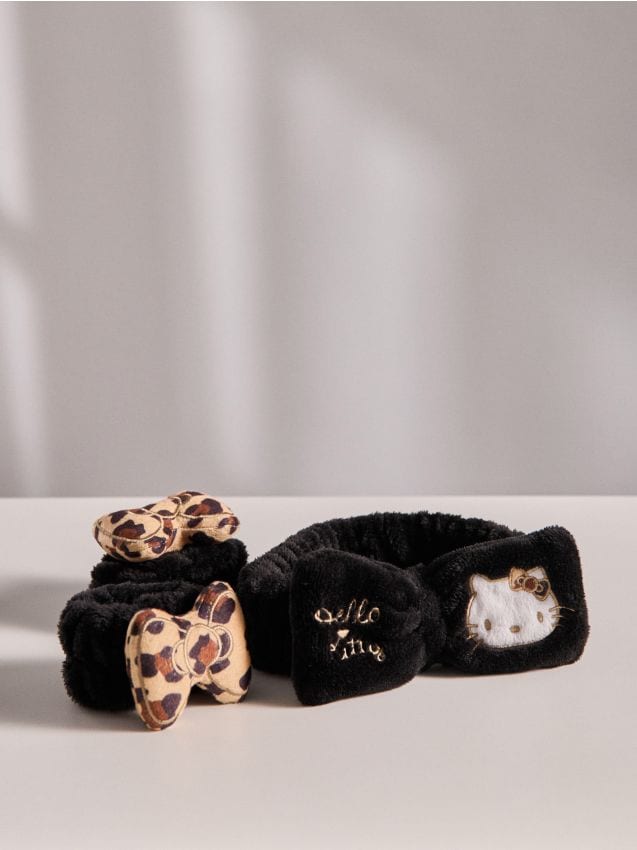 Sinsay - Set de brățări și bentite pentru păr Hello Kitty - negru