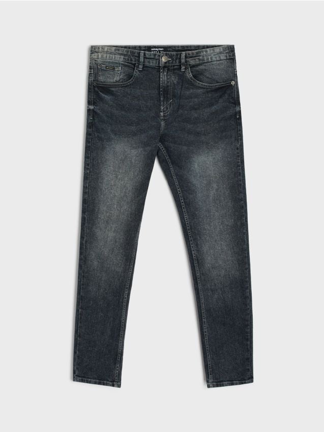 Sinsay - Džínsy skinny fit - šedá