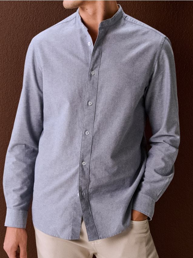 Sinsay - Cămașă din bumbac - gri deschis