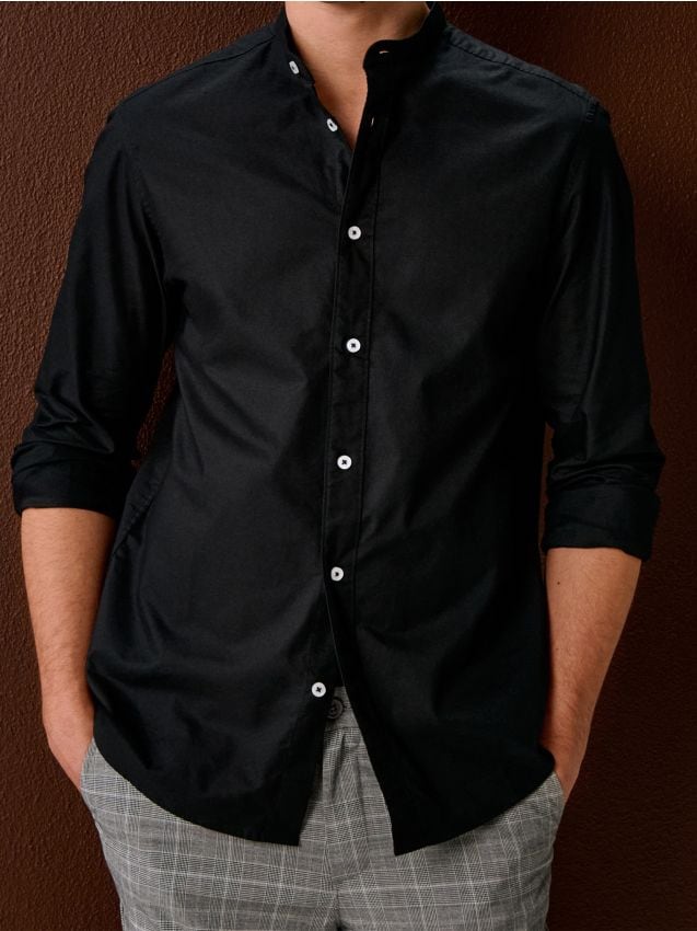 Sinsay - Bawełniana koszula - czarny