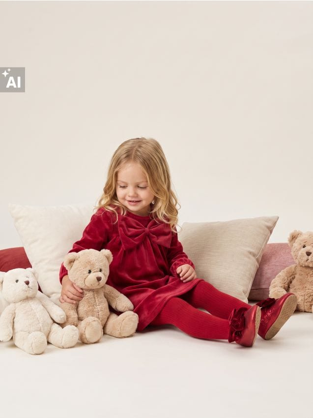 Sinsay - Velūra babydoll kleita ar