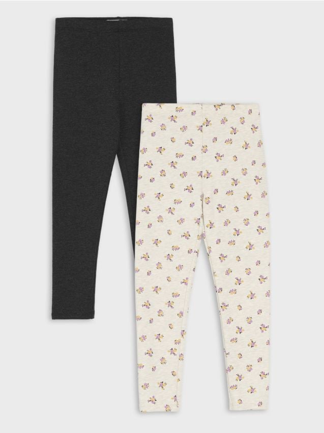 Sinsay - Colanți cu bumbac 2 pack - multicolor