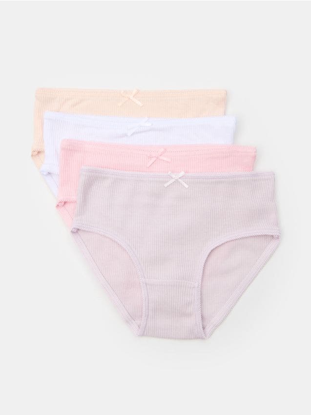 Sinsay - Majtki z prążkowanej dzianiny 4 pack - wielobarwny