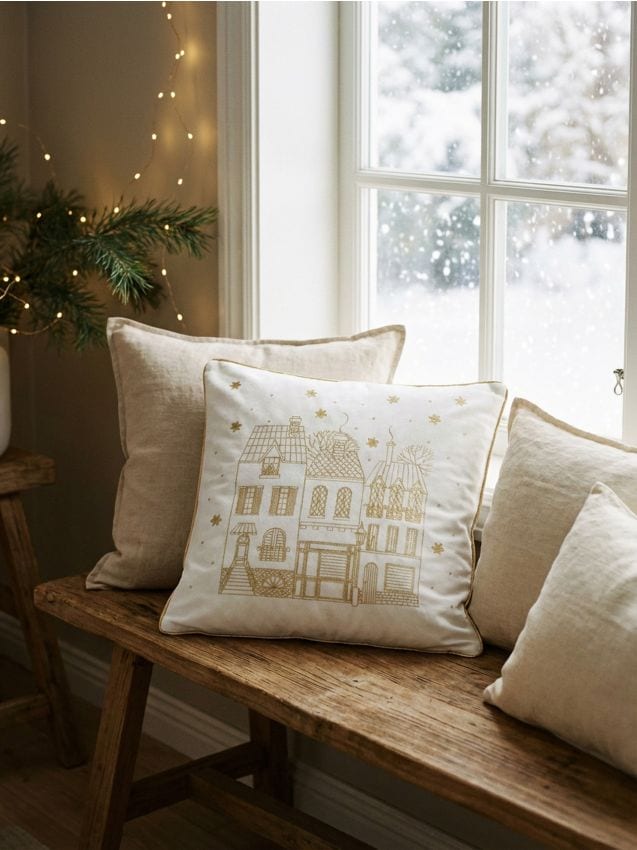 Sinsay - Față de pernă - crem