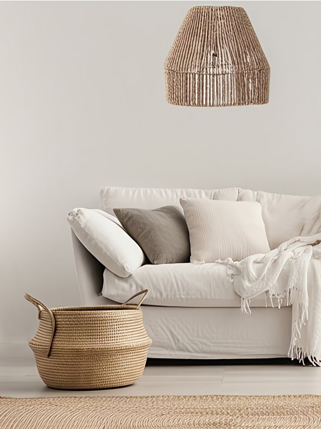 Sinsay - Pletené nástenné svietidlo - béžová