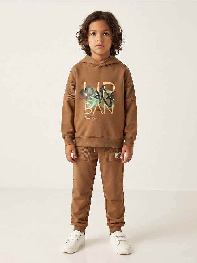 Sinsay - Pantaloni din bumbac jogger - maro