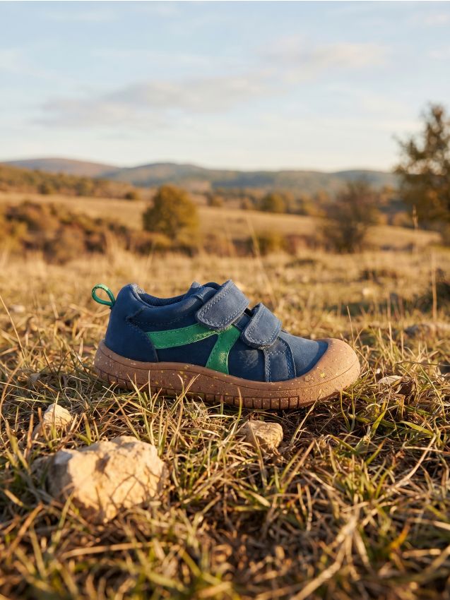 Sinsay - Adidași barefoot cu branț din piele - bleumarin