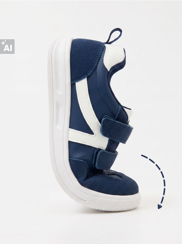 Sinsay - Adidași barefoot cu branț din piele - bleumarin