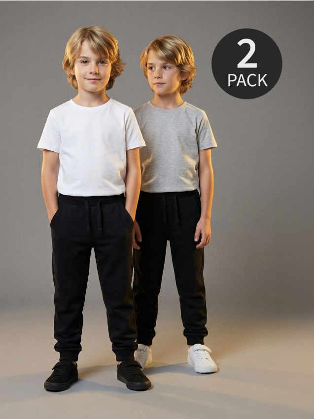 Sinsay - Spodnie 2 pack - czarny