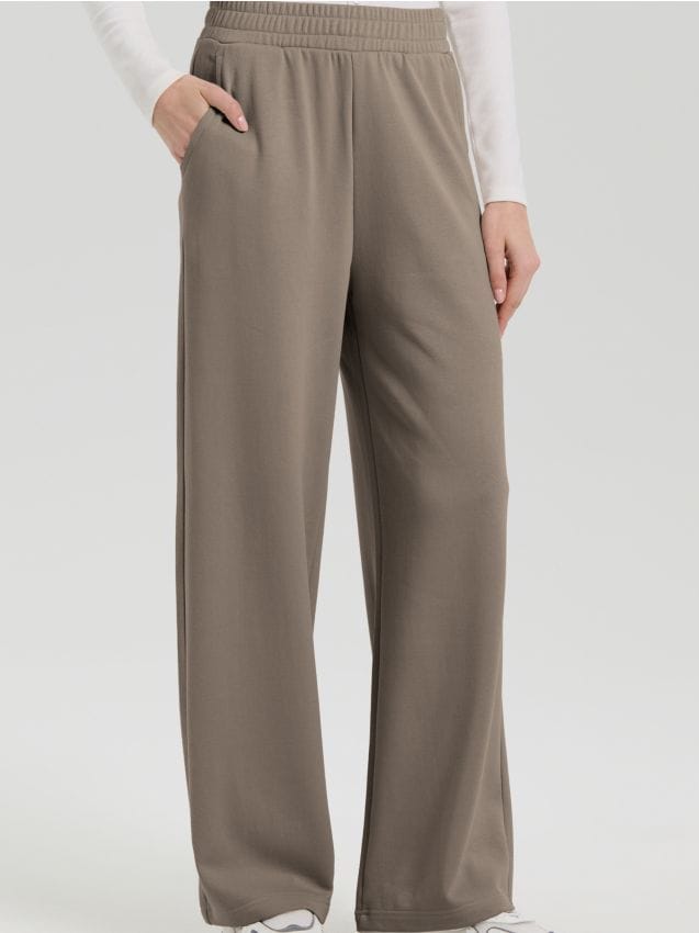 Sinsay - Nohavice so širokými nohavicami - antracitová