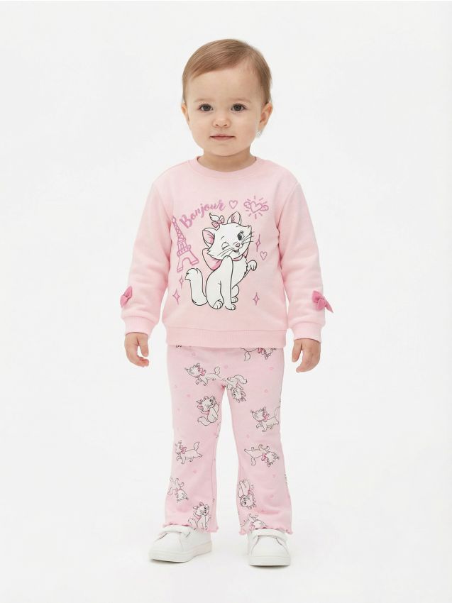 Sinsay - Spodnie dzwony ze wzorem Marie - różowy